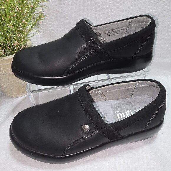 ALEGRIA EMRY OILED BLACK CLOG WOMENS SIZE 36 EURO (US SIZE 6.5) EUC - Picture 1 of 10